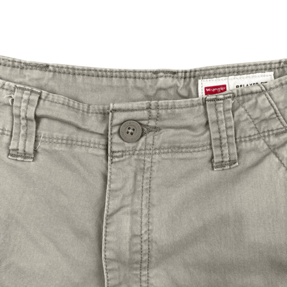 Wrangler Cargo Shorts Mens 36 Brown Relaxed Fit Stretch Utility Casual 34 Tag - Picture 3 of 6